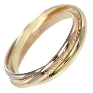 CARTIER Trinity XS Ring 0.1" band K18 Gold (YGxPGxWG) #5.6(US Size) 3.7g Women